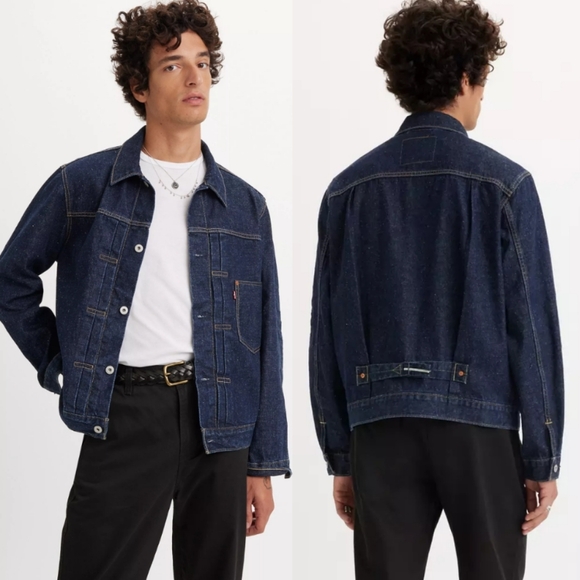 Nwot! Levi's® Premium Type I Roll Up Selvedge Trucker Jacket - Picture 2 of 9